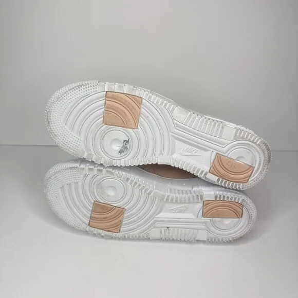 Nike Air Force 1 Womens 11.5 Shoes AF1 Pixel Beige Pink White Mens 10 EUR 44