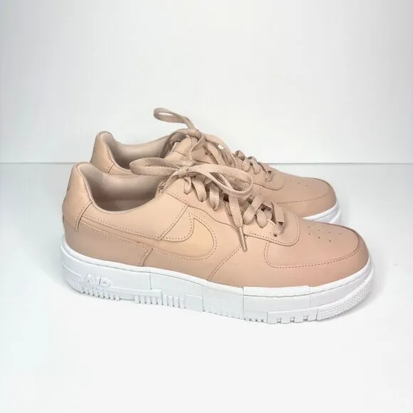Nike Air Force 1 Womens 11.5 Shoes AF1 Pixel Beige Pink White Mens 10 EUR 44