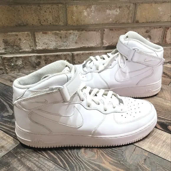 Nike Air Force One mid top basketball shoes