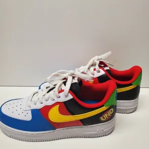 Nike Air Force1 '07 QS Shoes &quot;UNO&quot; White Black Red Blue Yellow