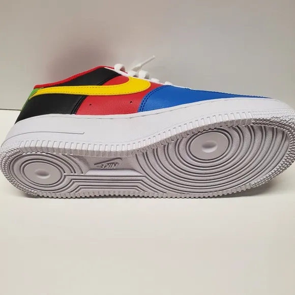 Nike Air Force1 '07 QS Shoes &quot;UNO&quot; White Black Red Blue Yellow