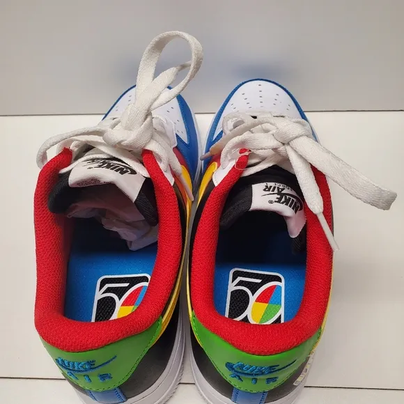 Nike Air Force1 '07 QS Shoes &quot;UNO&quot; White Black Red Blue Yellow
