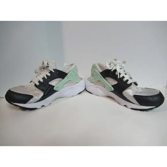 Nike Air Huarache Run Sneakers Shoes Youth US 7 White Green Running 654275-116
