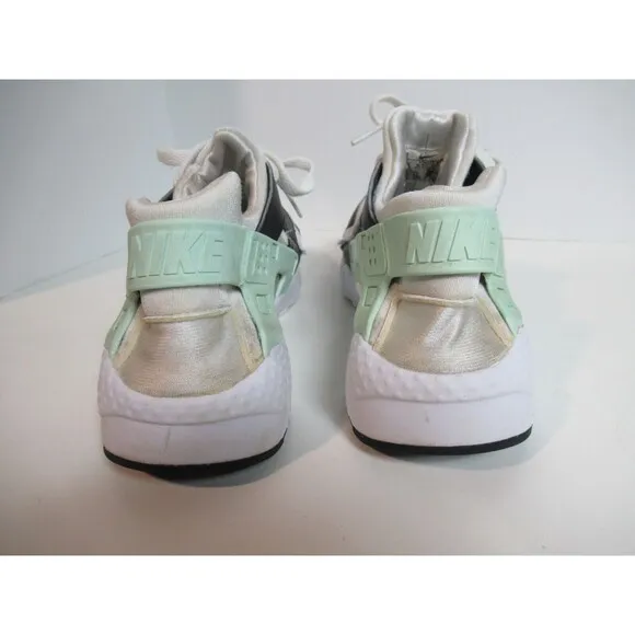 Nike Air Huarache Run Sneakers Shoes Youth US 7 White Green Running 654275-116