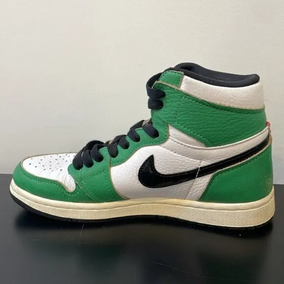 NIKE AIR JORDAN 1 HIGH TOP OG LUCKY GREEN WHITE SHOES SNEAKERS size 9
