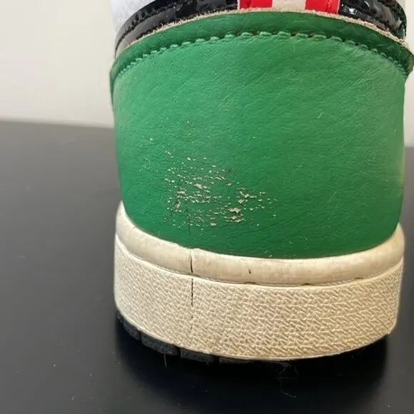 NIKE AIR JORDAN 1 HIGH TOP OG LUCKY GREEN WHITE SHOES SNEAKERS size 9