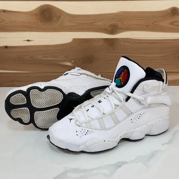 Nike Air Jordan 6 Rings Jordan 6 Rings GS Confetti White size 6Youth/ 7.5 Womens