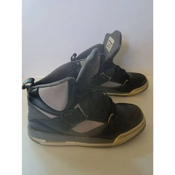 Nike Air Jordan Flight 45 Boy's Black High-Top Basketball Shoes Size 6Y