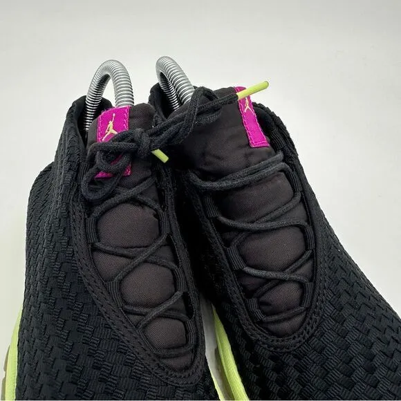 Nike‎ Air Jordan Shoes Kids 5.5 Future GG Black Lime Green Sneaker Low Top Youth