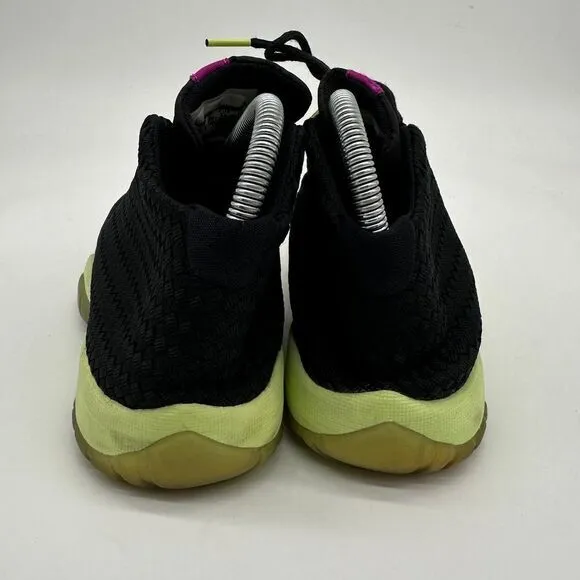 Nike‎ Air Jordan Shoes Kids 5.5 Future GG Black Lime Green Sneaker Low Top Youth