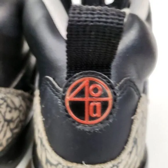 Nike Air Jordan Spizike Black Cement Gray Brooklyn Boys High Top Sneakers 6Y