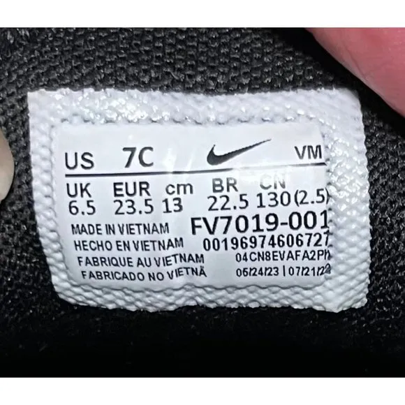 Nike Air Max 270 Extreme Black/White Toddler Slip On Shoes Size 7C