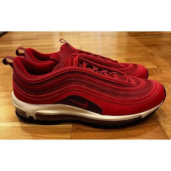 Nike Air Max 97 University Red Sneakers Size 10 Women’s Lace Up