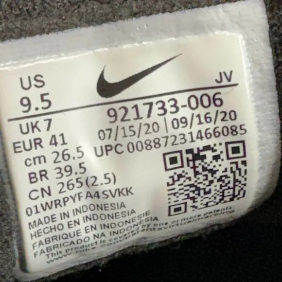 Nike Air Max 98 Womens Size 9.5 Shoes Black White Athletic Sneakers Low Top