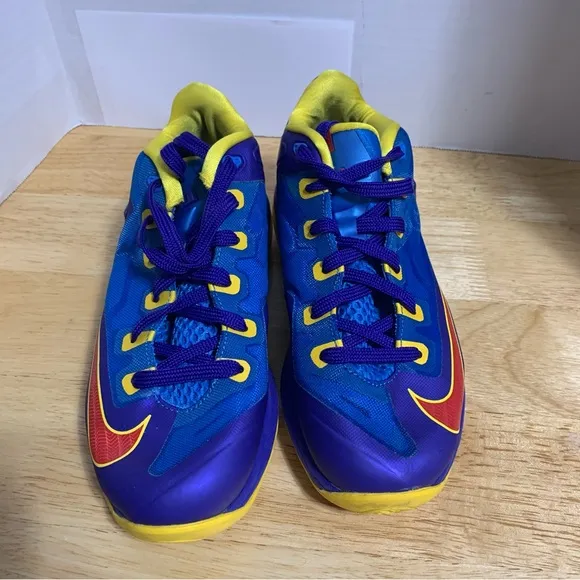 NIKE AIR MAX LEBRON XI LOW GS SUPERMAN 2014 BLUE/RED 644534-401  SZ 6Y/W7.5‎
