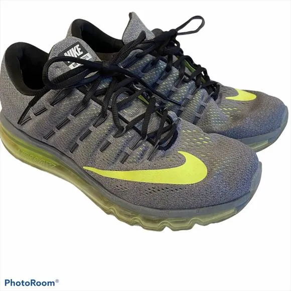 Nike Air Max Sneakers Mens Size 9.5 Running Shoes 2016 low top 806771 017 Volt