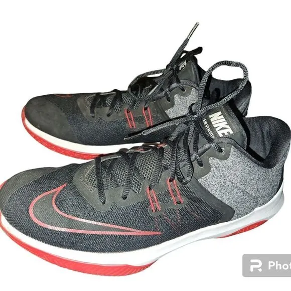 Nike Air Versitile II BRED Trainers Hi Top Basketball Shoes UK 11 US 12 EUR46