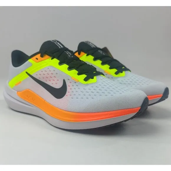 Nike Air Winflo 10 Mens White Volt Orange Running Shoes Sneakers DV4022-101