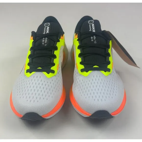 Nike Air Winflo 10 Mens White Volt Orange Running Shoes Sneakers DV4022-101