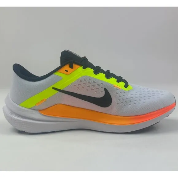 Nike Air Winflo 10 Mens White Volt Orange Running Shoes Sneakers DV4022-101