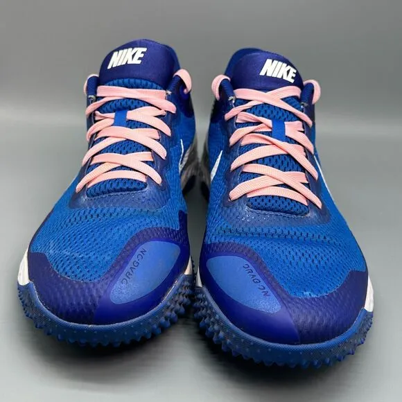 Nike Alpha Huarache Elite 3 Turf Men's 13 Blue Baseball Cleats Lace-Up Low Top