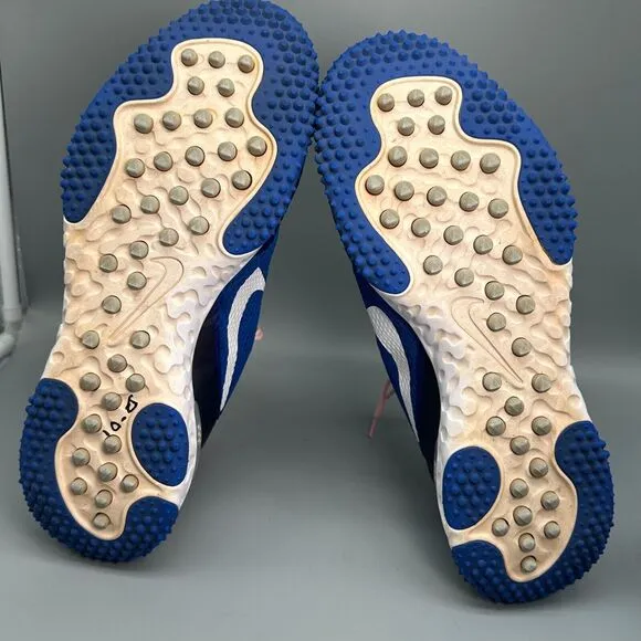 Nike Alpha Huarache Elite 3 Turf Men's 13 Blue Baseball Cleats Lace-Up Low Top