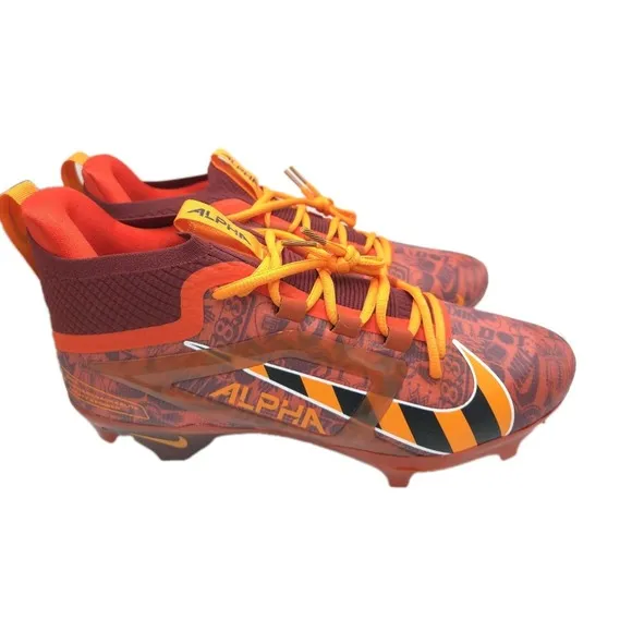 Nike Alpha Menace 4 Elite NRG FQ4046-600 Red Football Cleats Shoes Men's 11.5