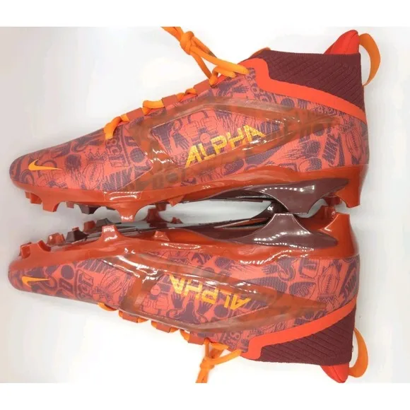 Nike Alpha Menace 4 Elite NRG FQ4046-600 Red Football Cleats Shoes Men's 11.5