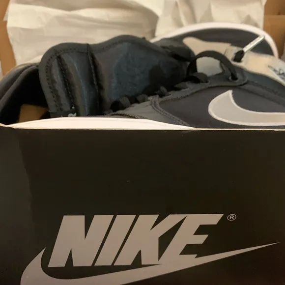 Nike Black and Silver Sneakers High-Top Design