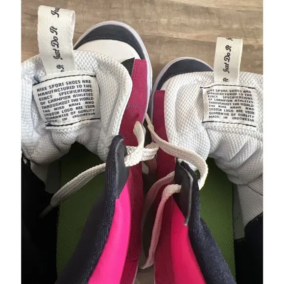Nike Blazer '77 Mid GS 'Honeydew Ultramarine' Size 5Y. EUC