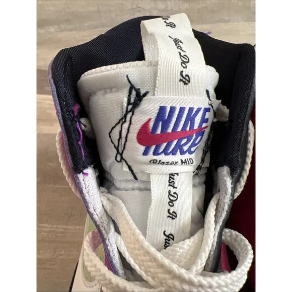 Nike Blazer '77 Mid GS 'Honeydew Ultramarine' Size 5Y. EUC