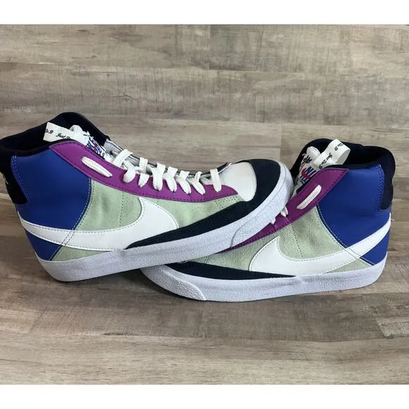 Nike Blazer '77 Mid GS 'Honeydew Ultramarine' Size 5Y. EUC