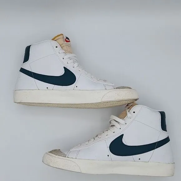 Nike Blazer '77 Vintage Mid White Dark Teal Green Size 9 -  EU Size 42.5