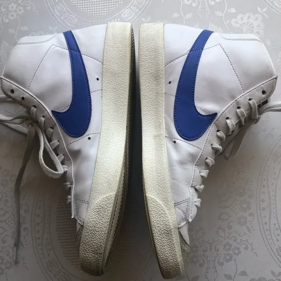 Nike Blazer Mid 77 Vintage White High-Top Sneakers Lace-Up Shoes Men’s Size 10