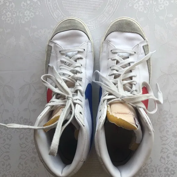Nike Blazer Mid 77 Vintage White High-Top Sneakers Lace-Up Shoes Men’s Size 10