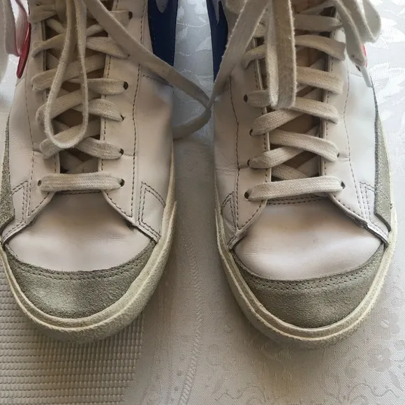 Nike Blazer Mid 77 Vintage White High-Top Sneakers Lace-Up Shoes Men’s Size 10