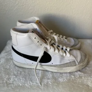 Nike Blazer Mid High Top Shoes White Pre Owned Sz 10