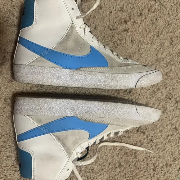 Nike Blazer Mod ‘77 White and Blue High-Top Sneakers