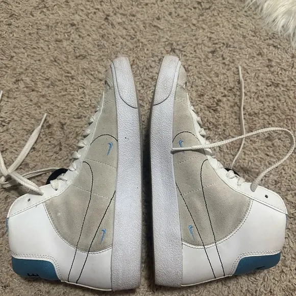 Nike Blazer Mod ‘77 White and Blue High-Top Sneakers
