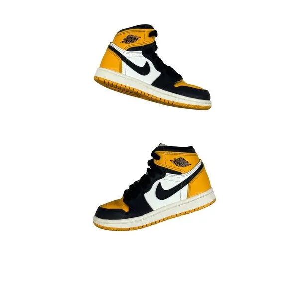Nike Boys Air Jordan Yellow High Top Sneakers  Sz 12C