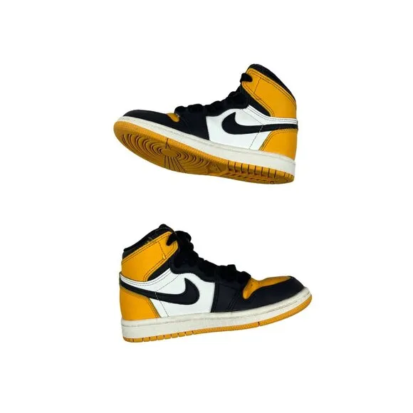 Nike Boys Air Jordan Yellow High Top Sneakers  Sz 12C