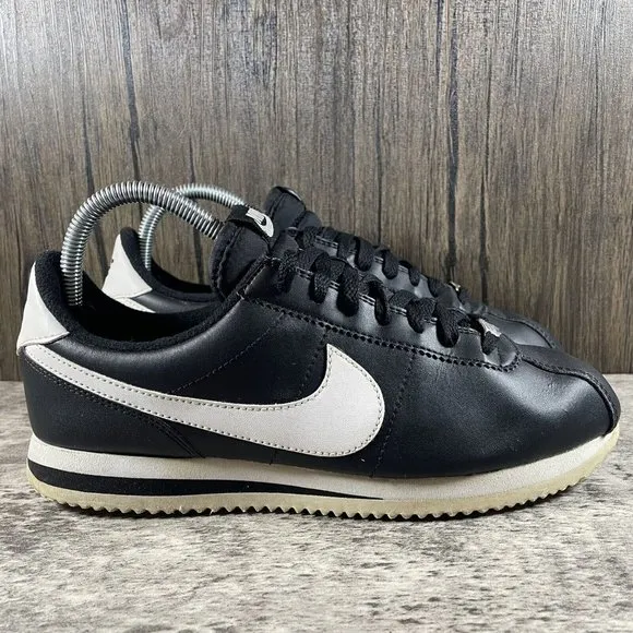 Nike Cortez Basic '72 Black Classic Low Top Sneakers Shoes Men’s Size 8