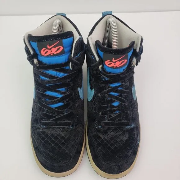 Nike Dunk High 6.0 Womens Size 6 Black Velvet Neon Sneaker Shoes 342257-002