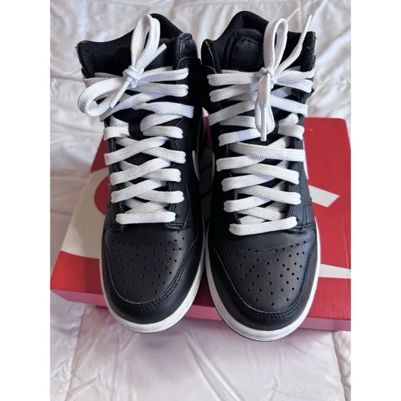 Nike Dunk High GS Sneakers Shoes Black White Leather (DH9751 001) Youth Size 4.5
