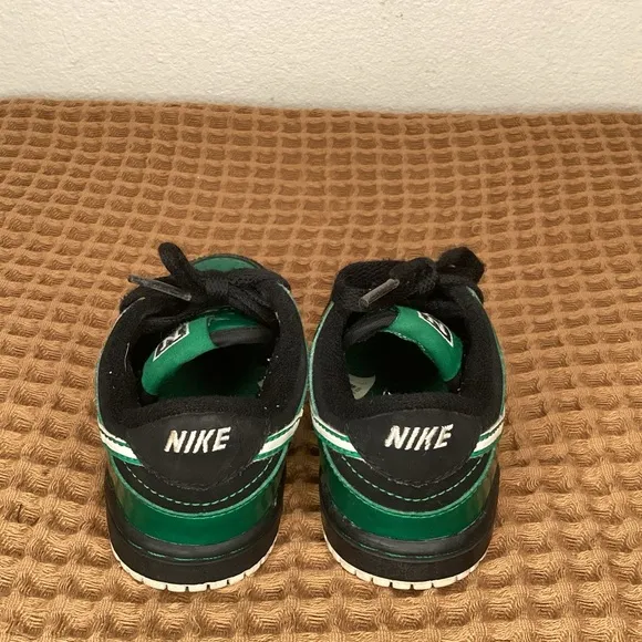 Nike Dunk Low‎ Black GREEN LANTERN Sz 6C Shoes 316610-911 Toddler Baby