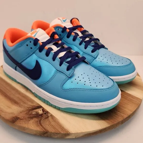 Nike Dunk Low SE &quot;Baltic Blue/Deep Royal Blue/Total Orange&quot; Men's Shoe Size 9.5