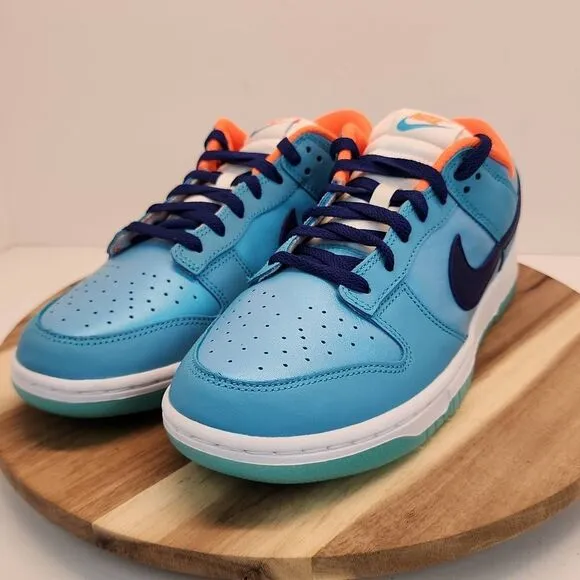 Nike Dunk Low SE &quot;Baltic Blue/Deep Royal Blue/Total Orange&quot; Men's Shoe Size 9.5