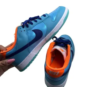 Nike Dunk Low SE Blue Orange Men’s 10/Wmns 11.5 Glow Sole Streetwear NWOB