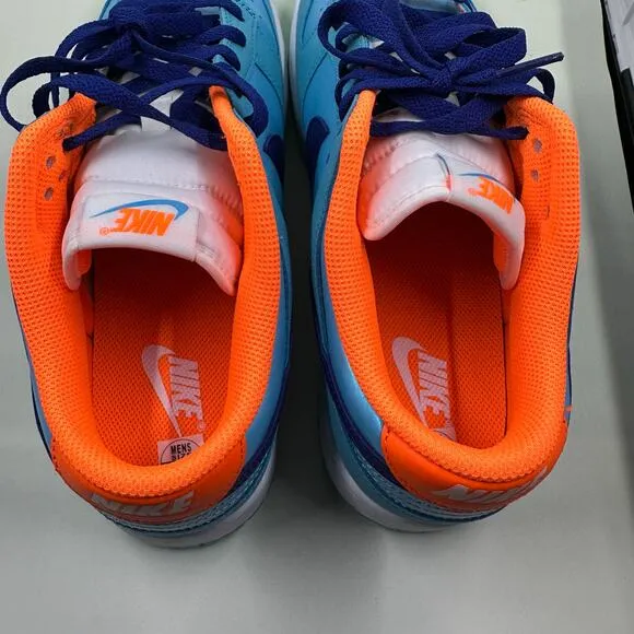 Nike Dunk Low SE Blue Orange Men’s 10/Wmns 11.5 Glow Sole Streetwear NWOB