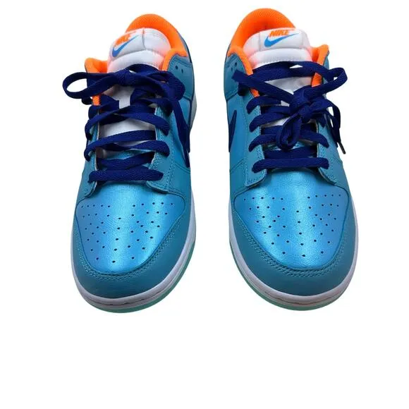 Nike Dunk Low SE Blue Orange Men’s 10/Wmns 11.5 Glow Sole Streetwear NWOB